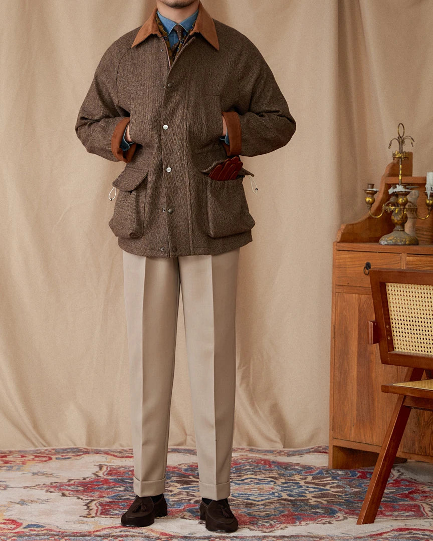 Veste courte en tweed Marron pour femme | Maje