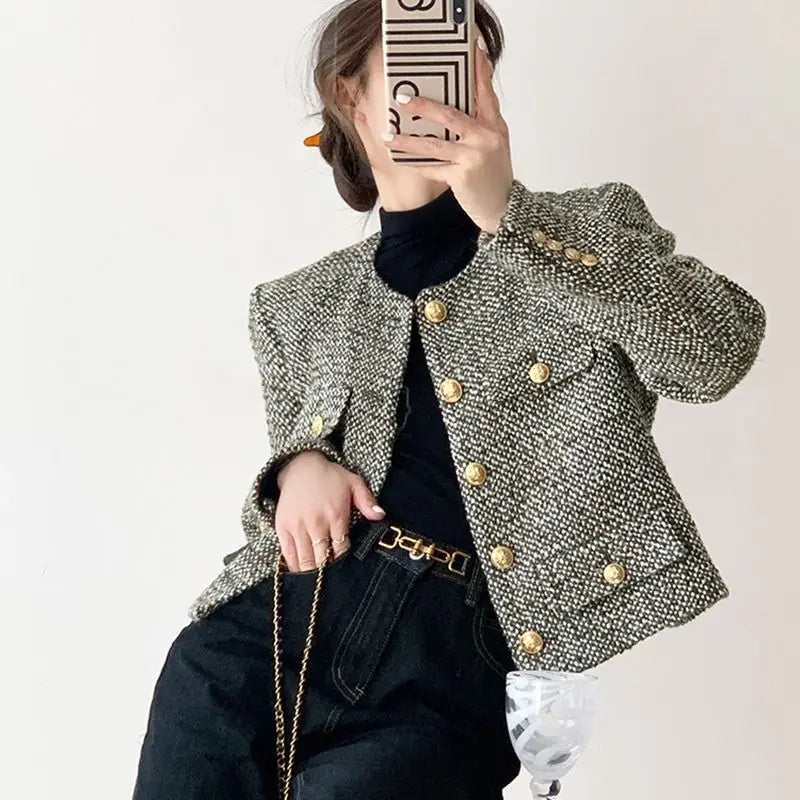 Blouson fashion tweed femme