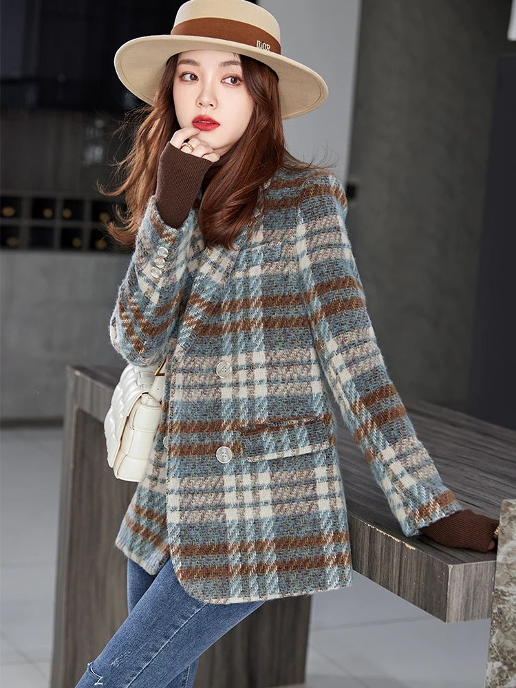 Vestes Femme Bleu : en tweed, worker et boutonnées Vestes Femme Bleu : en tweed, worker et boutonnées